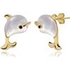 Meissa Animali Orecchini Donna Balena Borchie Piercing Orecchini Carini Bambina Orecchini acciaio chirurgico Compleanno Festa della Mamma Regali Gioielli, Oro