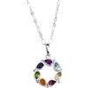 Handmade Generico Small Chakra Pendant Natural 7 Gemstone Chakra Healing Spiritual Talisman Yoga Jewelry 925 Sterling Silver Rainbow Reiki Gift