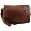 ItalianHandbags Cartella borsa pelle porta ipad porta laptop in pelle messenger uomo donna cartella pelle borsa spalla e manico marrone