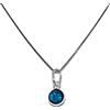 Handmade Collana a catena veneziana sottile 0,6 mm con pendente in spinello Collana da donna in argento sterling 925 (