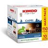 Kimbo, Capri, Le Meraviglie del Gusto, 160 Cialde Caffè Compostabili, Gusto Intenso, Intensità 10/13, Tostatura Medio-Scura, 1 Pack da 150 + 10 Cialde