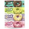 Cuorenero 3 Donuts in vari gusti, Senza glutine, Non fritti, Merende al CACAO, VANIGLIA, FRAGOLA e PISTACCHIO in pack da 4 X 111 gr
