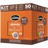 CAFFE' MOTTA CAFFÈ MOTTA Kit Bicchieri Palette Zucchero con 50 Cialde ESE 44 mm Espresso CREMOSO - Caffe in Cialde Compostabili - Made in Italy (1 Confezione di Kit 50)