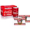 ipt Cocacola in lattina 150ml 12 pz + Etichette adesive per Festa a Tema Fai da Te (Pirati)
