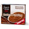 Simply Delish, Sugar Free Instant Pudding - Gluten Free, Vegan Sweet, Chocolate Flavour - Pack of 6, Low Fat Pudding