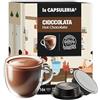 La Capsuleria CIOCCOLATA CALDA (128 Capsule) compatibili con Lavazza A Modo Mio, 8 Box da 16 Capsule, senza glutine, densa e avvolgente, gusto ricco, ideale per un momento di puro piacere (La Capsuleria)