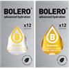 Generico SET 24 BOLERO bustine da 3 grammi 12 ice tea lemon limone + 12 Banana Preparato istantaneo per Bevande con Stevia e Vitamina C e Senza Zucchero