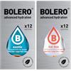 Generico SET 24 BOLERO bustine da 3 grammi 12 Ice Tea Peach Pesca + 12 Exotic Preparato istantaneo per Bevande con Stevia e Vitamina C e Senza Zucchero