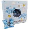 Zelda Bomboniere Papa Confetti Perle Cioccolato Elefante Celeste Gift Box Gr 400 Battesimo Nascita