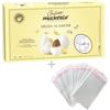 Doni Bomboniere Kit Confezione 1Kg Confetti Gusto Delizie al Limone con Mandorla Ricoperta + 50 pz Bustine Portaconfetti Trasparenti per Matrimonio Nascita Comunione Anniversario Laurea Made in Italy