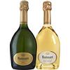 Ruinart Confezione di 2 Lusso Champagne Ruinart R Brut - Blanc De Blancs, 750 millilitri