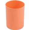 Donau Portapenne rotondo in PP Donau Ø 7,5 x H.9,5 cm - 100% riciclabile - arancione pastello - 3132101PL-12