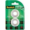 Scotch Nastro adesivo Magic - 2 Rotoli da 19 mm x 7,5 m - Nastro Trasparente Opaco e Scrivibile Ottimo per Casa, Ufficio e Scuola