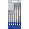 EXTOL CRAFT Heller - Set di 6 punte per trapano a percussione per calcestruzzo, 5-12 mm, in metallo duro