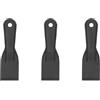 TopHomer Set di 3 spatole flessibili da 5,1 cm, spatole per stucco in plastica, multiuso, per fai da te, per spackling, rattoppatura, decalcomanie, carta da parati, colore nero