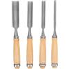 RUNROTOO Set di 4 Sgorbie per Legno Lame Semi-rotonde in Acciaio al Carbonio da 6/12/18/24 Mm, Design Efficiente per Attrezzi per Scolpire Legno e Progetti Creativi di Intaglio e Scultura