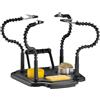 ANFEL ZD-11M-1 Ausilio saldare con 4 bracci flessibili collo oca pinze coccodrillo/stazione saldatura/terza mano/lavori saldatura artigianato/incl. supporto stagno, spugna saldare, resina saldare