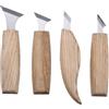HAPINARY Sgorbie per Lavorazione del Legno Impugnatura in Legno Duro e Testa in Acciaio al Cromo Vanadio, Utensile per Intaglio Manuale Adatto a Principianti e Artisti