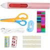 LIYJTK Pistola per colla a caldo rosa Mini cordless USB ricarica set di attrezzature per incollaggio portatile 5V