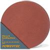 Powertec 110541 - Disco abrasivo adesivo PSA in ossido di alluminio, 20 cm, 5 pezzi per ogni grana: 60/80/100/120/180/240, 30 pezzi