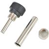 EasyByMall Set di accessori per saldatore 936 con manico in ferro per stazione di saldatura, 3 pezzi, con alloggiamento in acciaio inox, manicotto resistente al calore, tappo in gomma