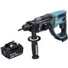 Makita DHR 202 T1 - Martello combinato a batteria, 18 V, 2,0 J, SDS Plus, 1 batteria da 5,0 Ah, senza caricatore