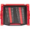 TEKTON Set di chiavi combinate Stubby con cassetto superiore aperto e rack, 25 pezzi (1/4-3/4, 6-19 mm) | OLB94205