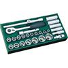 SATA ST09903SJ - Set di 27 vassoi metrici a 6 punti, attacco 1/2, colore: Verde