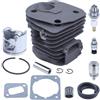 LIWaaGe Adatto for motoseghe Hus 350 346 351 353 Kit fasce elastiche cilindro pistone da 44 mm con valvola di riduzione della pressione Guarnizione filtro olio 503869971