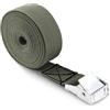 HLHLH Cinghie di fissaggio con fibbia da 1 m/2 m for auto, moto, bici, corda traino in metallo, cricchetto resistente for bagagli(Dark Green,1m)