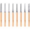 XUANSHIYA Set di scalpelli for tornio professionale for utensili for tornitura del legno 8 pezzi, scalpello for tornitura del legno HSS con inclinazione, lancia, troncatura a punta, naso tondo, strumenti sgorbi