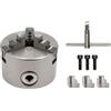 Atnhyruhd Set di mandrino girevole autocentrante di precisione, 3 mangimi da forno, mangime trifase per tornio, 3 ganasce (80 mm)
