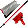ConToo Set professionale completo: spatola da 80 cm + adattatore + manico telescopico 90-160 cm, lama intercambiabile e molto resistente 0,3 mm ErgoPlane CT01