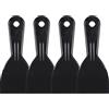 uxcell - Spatola per stucco da 7,6 cm, in plastica ABS, per riparare, per pareti in cartongesso, 4 pezzi, colore: nero