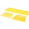 sporful 3 pezzi Auto Body Filler Spreaders PP Stucco Strumento Bordo Flessibile Giallo per Auto Foil Strumento di Installazione Versatile