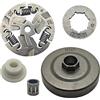 GTWSQQ 3/8 Frizione Tamburo Pignone Cerchio Ingranaggio a vite senza fine Kit for Jonsered 2159 CS2156 CS2159 CS 2156 Motosega 7 Denti Parti di Ricambio