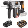 WORX Martello perforatore a batteria WX380.1, Powershare, 4,0 Ah, motore senza spazzole, tecnologia anti-vibrazione