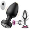 ANGKKY Plug anale con plug anale vibrante, 3 pezzi di giocattoli sessuali per adulti in metallo,10 plug anali vibranti per uomini e donne,massaggiatore prostatico per adulti e giochi