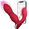 Generico Spingendo prostata massaggiatore maschio giocattoli sessuali per gli uomini - 3IN1 prostata giocattolo con 9 spingendo anale giocattoli & 9 Clit/P punti modalità (Red)