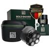 BETTER BE BOLD - Shaver per calvizie e crema calvizie anti-shine 50 ml Set - Opacizzante cura per calvizie 0- 3 mm - Calma dopo la rasatura - Senza rischio di taglio e irritazione della pelle - Rasoio