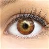 GLAMLENS Lenti a contatto colorate Cagliari Brown - marrone mensili - con porta lenti a contatto -marroni naturali in silicone idrogel 2 pezzi DIA 14.0 senza correzione 0.00 diottrie lente a contatto