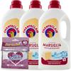 Generico Chante clair Marsiglia Detersivo Extra Profumato, 3 Flaconi da 1260ml, 28 Lavaggi, con Profumatore Mon Amour in Omaggio