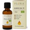 FLORA Albero del Tè Olio Essenziale BIO-CODEX 50 ml - 100% Puro, Naturale e Totale - Tea Tree Oil Biologico da Melaleuca alternifolia - Purificante, Antibatterico, Igienizzante per Pelle, Ambiente