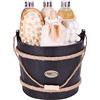 BRUBAKER Cosmetics Set Bagno Benessere - Pesca al Mango - Set Regalo da 9 Pezzi con Accessori Per La Cura E il Massaggio Nella Vasca da Bagno Decorativa