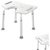 Aufun Sgabello doccia sedia doccia 35-51cm sgabello doccia regolabile in altezza sedile bagno antiscivolo tipo U sedile doccia in alluminio e plastica