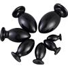 DstoLusre Enorme Plug anale Grande Butt Plug morbido Dildo anale 7 dimensioni Espansore dell'ano Perline anali Punto G Dilatatore vaginale SM Plug anale Giocattoli del sesso for uomini Donne(Black Sch