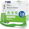 TCS Fresh Dental Appliance Cleaner Set - Professional Strength Concentrated Retainer Cleaner Solution with Soft Bristle Dental Brush (6 Month Supply)**G