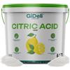 GiDeli Acido citrico monoidrato 5 kg in secchio - E330 alimentare puro | Secchio da 5 kg per la famiglia, si dissolve senza residui, decalcifica lavatrice, lavastoviglie e caffettiera