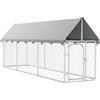 vidaXL Gabbia per Cani da Esterno con Tetto 400x100x150 cm