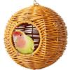 Generico Per Gabbia - Riproduzione in Rattan per Uccelli | Rifugio Tessuto Traspirante Per Parrocchetti Canarini Fringuelli Conuri E Piccoli Animali Domestici
